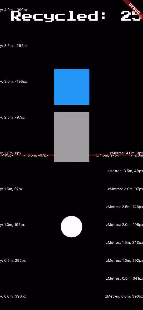 Proof of concept for 3D to 2D mapping with physics