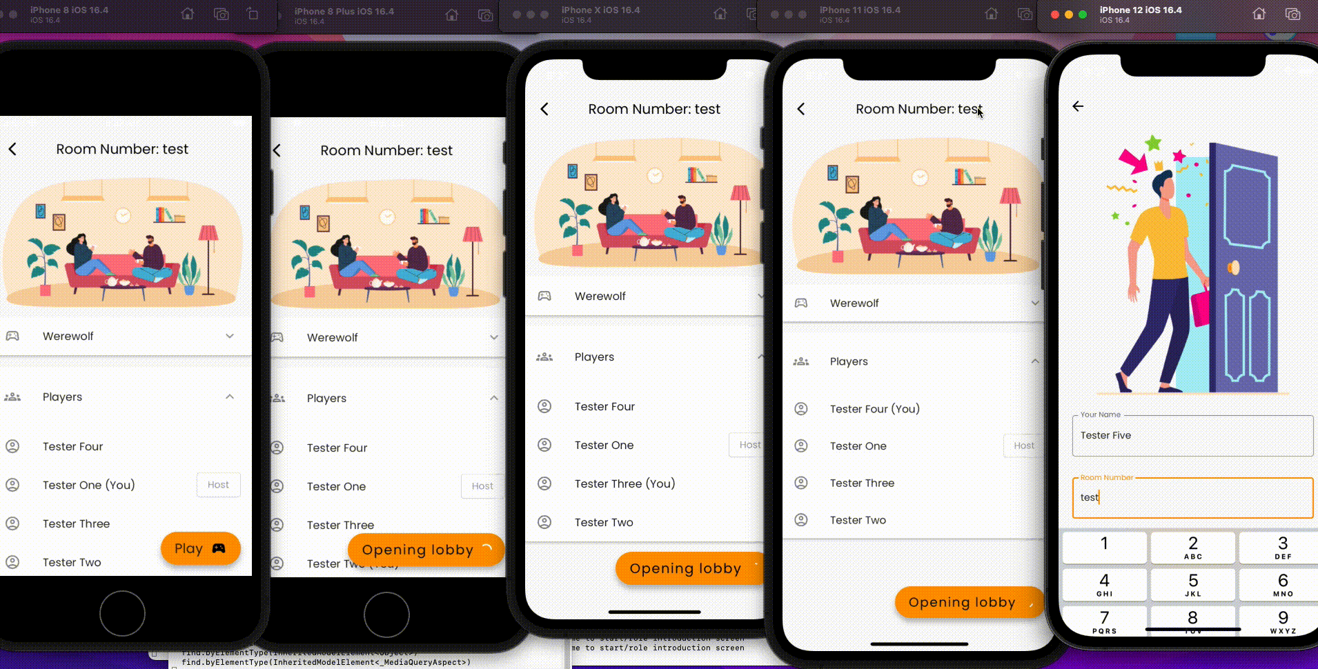 Example of E2E tests on Flutter running interactively between multiple devices